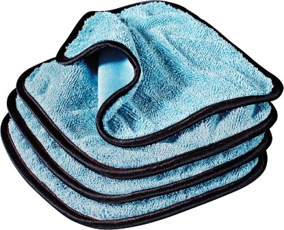Picture of Griot's Garage PFM Dual Weave Glass Towels for Car Windows and Windshield Cleaning, Cloths for Auto Detailing, Double-Sided, Set of 4, 9" x 9", 55582