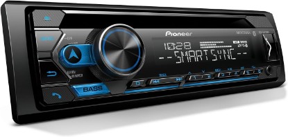 Picture of PIONEER DEH-S4220BT 1-Din CD Car Stereo with Bluetooth USB/AUX | CD Receiver, Color Change, FLAC, AM/FM Radio, Detachable Face, 50W x 4, Voice Control, Hi-Volt RCA Preouts