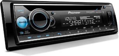 Picture of PIONEER DEH-S6220BS 1-Din CD Car Stereo with Bluetooth, USB/AUX. HD Radio | CD Receiver, SiriusXM, Color Change, FLAC, AM/FM, Detachable Face, 13-Band EQ, 50W x 4, Voice Control, Hi-Volt RCA Preouts