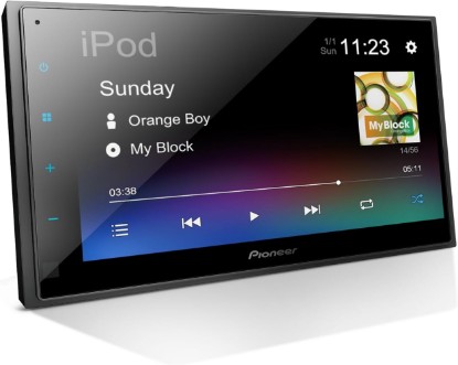 Picture of PIONEER DMH-130BT 6.8" Capacitive Touchscreen Double Din Car Stereo | Digital Multimedia Receiver, Bluetooth, Backup Camera, USB, FLAC, AM/FM, Short Chassis, 50W x 4 Output, Steering Wheel Input