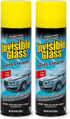 Picture of Invisible Glass Auto Glass Cleaner Foaming Spray, 19 oz, 91164 (Pack of 2) | Streak-free, ammonia-free and tint-safe aerosol cleaner for windshields, vehicle windows and mirrors