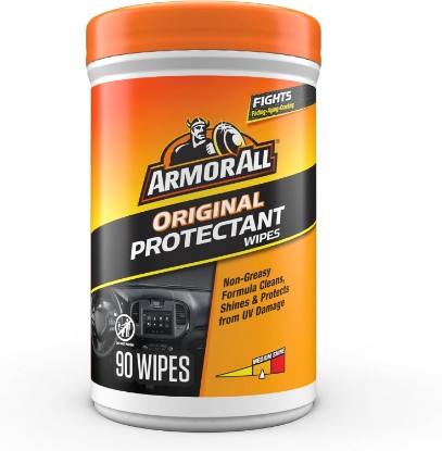 Picture of Armor All Car Interior Original Protectant Wipes, 90 Count, UV Protectant | Car cleaner wipes for vinyl, rubber, plastic, trim, and dashboards with a non-greasy, streak-free medium shine