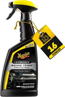 Picture of Meguiar's Ultimate Insane Shine Protectant Spray - Non-Greasy, 16 Oz | Long-Lasting Shine for Vinyl, Rubber, and Plastic - Protects Against UV Rays and Fading - Easy to Use