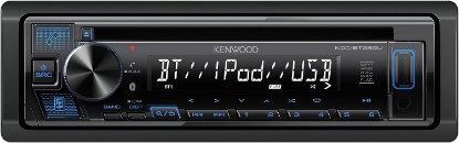 Picture of Kenwood KDC-BT282U CD Car Stereo - Single Din, Bluetooth Audio, USB MP3, FLAC, Aux in, AM FM Radio, Detachable face with White 13-Digit LCD Display and Blue Button Illumination
