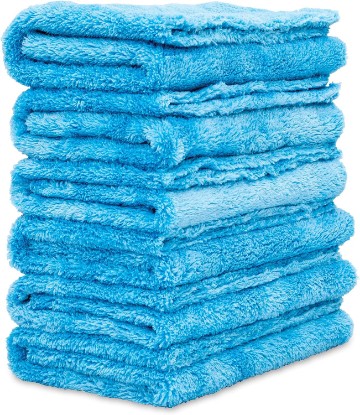 Picture of Griot's Garage Microfiber Plush Edgeless Towels, for Car Cleaning, Detailing and Polishing, Scratch-Free, 16” x 16”, Set of 6, 14901