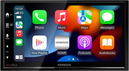 Picture of Kenwood DMX709S eXcelon 6.95-Inch Capacitive Touch Screen, Car Stereo, CarPlay and Android Auto, Bluetooth, AM/FM HD Radio, MP3 Player, USB Port, Double DIN, 13-Band EQ, SiriusXM