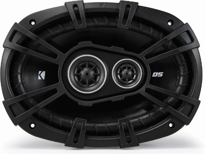 Picture of KICKER DSC6930 6x9-Inch (160x230mm) 3-Way Speakers, 4-Ohm (Pair) | 6x9 stereo upgrade, rear deck or door replacement, factory audio swap