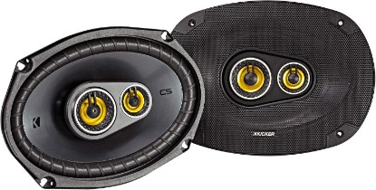 صورة KICKER CS Series 150 Watt 6 x 9 Inch Car Audio Coaxial Speaker Pair, Black | Factory upgrade for trucks and SUVs, smooth highs, strong midbass, easy drop-in door and rear deck install, durable build