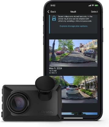 صورة Garmin Dash Cam™ X110, Compact 1080p HD Dash Cam | Records 1080P HD Video with a 140-Degree Field of View, Compact Size & 2.4" Display, Voice Control