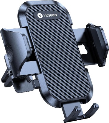 Picture of VICSEED 2026 Upgrade Ultra Stable Car Phone Holder Mount [Never Fall Off & Won't Break] Universal Air Vent Phone Mount for Car Easy Clamp Phone Holders for Your Car for iPhone 17 Pro Max 16 15 14 13 Global Recycled Standard