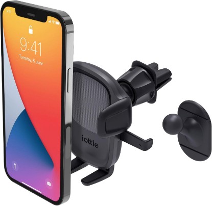 صورة iOttie Easy One Touch Signature Air Vent & Flush Mount Combo - Universal Car Mount Phone Holder for iPhone, Google, Samsung, Moto, LG, and all other Smartphones