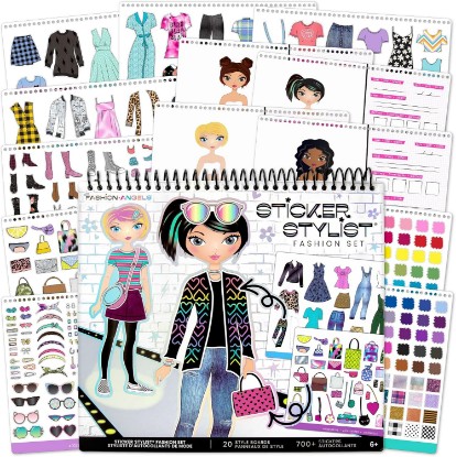 Picture of Fashion Angels Designer Kit for Girls | Fashion Activity Sticker Book with 700+ Stickers, Road Trip Essentials, Ideal for Kids Ages 6+