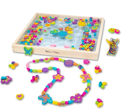Picture of Melissa & Doug Created by Me! Bead Bouquet Deluxe Wooden Bead Set with 220+ Beads for Jewelry-Making Kits for Kids 4+ - FSC Certified