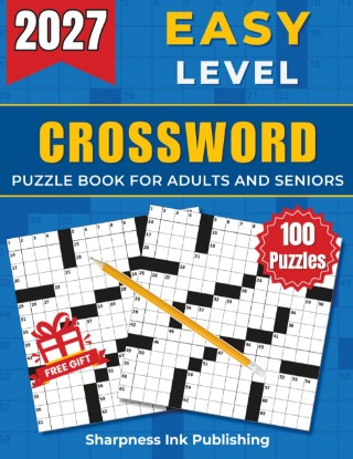 صورة Easy Crossword Puzzle Books For Adults and Seniors - 100 Big Font, Eye-Friendly Puzzles: Engaging Challenges to Boost Your Focus and Keep Your Eyes ... of Fun, Perfect Gift for Cross word Lover