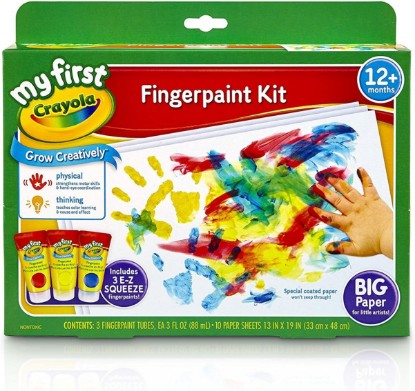 Picture of Crayola My First Fingerpaint Kit, Washable Paint, Gifts, Ages 1, 2, 3, 4, 5