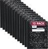 Picture of Mead Composition Notebook, Wide Ruled Paper, 7.5" x 9.75", 100 Sheets, Black Marble, 12 Pack (72936)
