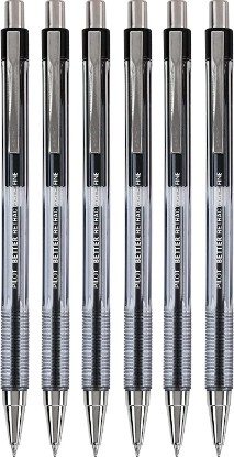Picture of PILOT The Better Ball Point Pen Refillable & Retractable Ballpoint Pens, Fine Point, Black Ink, 6 PACK