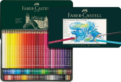 Picture of Faber-Castell Albrecht Dürer® Artists' Watercolor Pencils - Tin of 120 | High-quality watercolour pencils with water-soluble pigments and colour brilliance