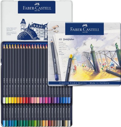 Picture of Faber-Castell Creative Studio Goldfaber Color Pencils - Tin of 48