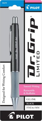 Picture of PILOT Dr. Grip Limited Refillable & Retractable Gel Pen, Black, Single Pen | Ideal for School, Journaling & Office Writing