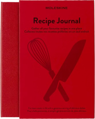 Picture of Moleskine Passion Journal, Recipe, Hard Cover, Large (5" x 8.25") Scarlet Red, 400 Pages The Forest Stewardship Council