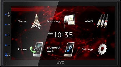 صورة JVC KW-M180BT Bluetooth Car Stereo Receiver with USB Port – 6.75" Touchscreen Display - AM/FM Radio - MP3 Player Double DIN – 13-Band EQ