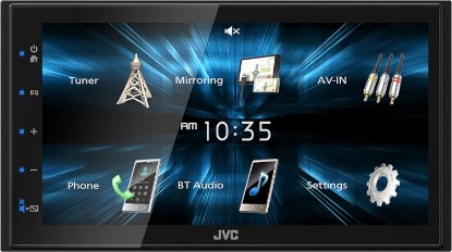 صورة JVC KW-M150BT Bluetooth Car Stereo Receiver with USB Port – 6.75" Touchscreen Display - AM/FM Radio - MP3 Player Double DIN – 13-Band EQ (Black)
