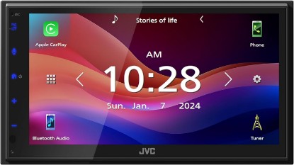 Picture of JVC KW-M595BT 6.8" Touchscreen Digital Multimedia Receiver with Apple CarPlay, Android Auto, Bluetooth, USB Mirroring, iDatalink Maestro Ready, SiriusXM Ready, 13-Band EQ