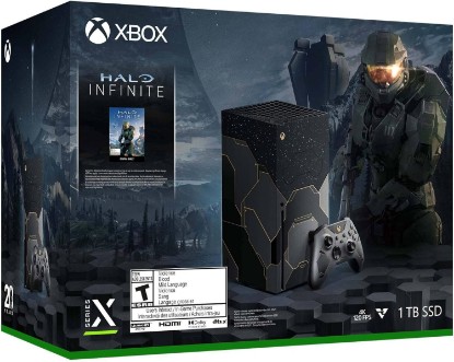 صورة Microsoft 1TB Xbox Series X Halo Infinite Limited Edition Bundle - Backward Compatible with Thousands of Games, 16GB GDDR6 Memory, 4K UHD Blu-Ray, Up to 8K HDR