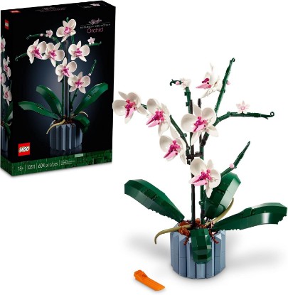 صورة LEGO Botanicals Orchid - Artificial, Fake Indoor Flowers Building Set for Home, Kitchen, Desk Decoration, Adults Ages 18+ - Gift for Birthdays - 10311