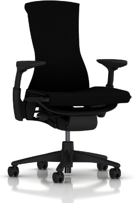 Picture of Herman Miller Embody Ergonomic Office Chair | Fully Adjustable Arms and Carpet Casters | Black Rhythm