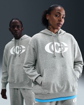 Caitlin Clark Nike Basketball Phoenix Fleece Pullover Hoodie - Dark Grey Heather/White/White
