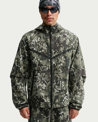 Nike Tech Men's Dri-FIT Woven Full-Zip Jacket - Silver Sage/Black