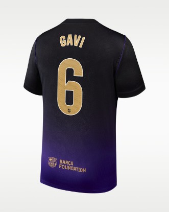Gavi Barcelona 2026/27 Stadium Away Kobe Men's Nike Dri-FIT Soccer Jersey - Purple