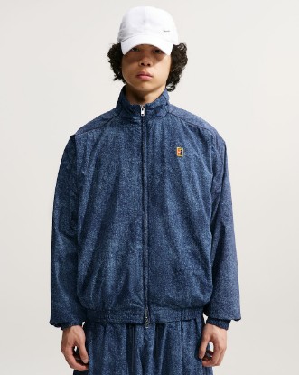 Nike Club Rules Men's Oversized Full-Zip Jacket - Work Blue/Obsidian/Obsidian