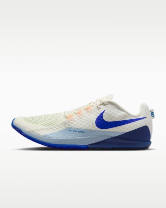 Nike Zoom Rival Waffle 7 Road and Cross-Country Racing Shoes - Sail/Blue Void/Light Armory Blue/Racer Blue