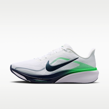 Nike Pegasus 42 Men's Road Running Shoes - White/Green Spark/Midnight Navy