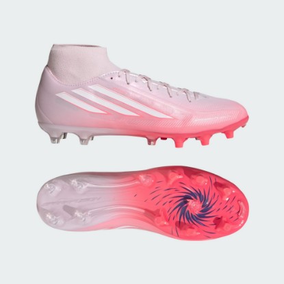 Pink F50 SPARKFUSION LEAGUE Mid Cut Firm Ground / Artificial Ground Soccer Cleats Womens