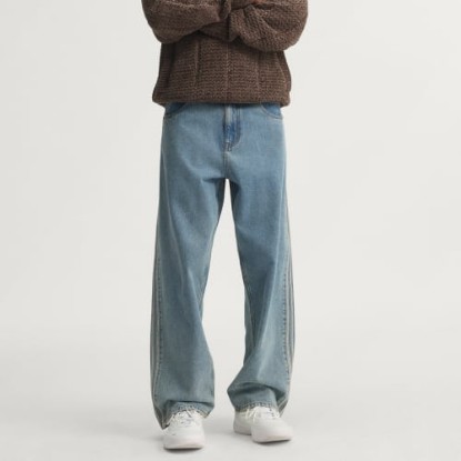 FIREBIRD ADICOLOR DENIM JEANS MID-RISE STRAIGHT LEG