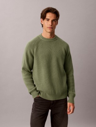 Wool Blend Ribbed Sweater