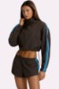 صورة Woven Zip-Up Track Jacket in Truffle