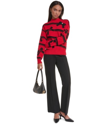 صورة BOW PRINT SWEATER WITH EMBELLSHED GEM