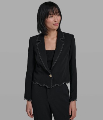 صورة CROPPED SCALLOPED JACKET