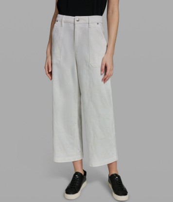 صورة BOW JACQUARD DENIM PANTS