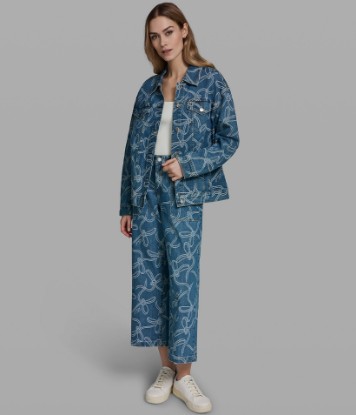 صورة BOW JACQUARD DENIM JACKET