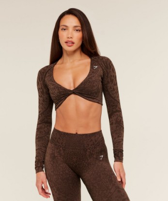 Adapt Animal Long Sleeve Crop Top - View 1