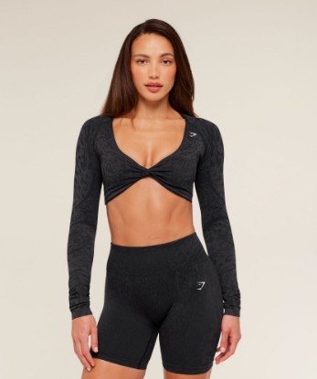 Adapt Animal Long Sleeve Crop Top