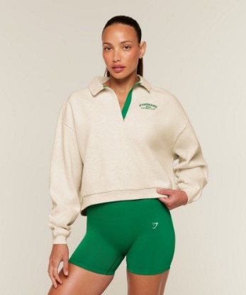 Cosy Luxe Campus Polo Sweatshirt