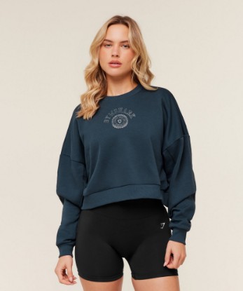 Worn Crest Graphic Sweatshirt - View 1