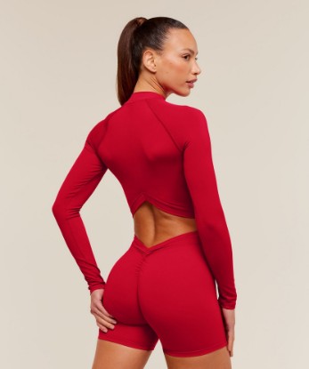 Dipped Long Sleeve 1/4 Zip Jacket - View 1